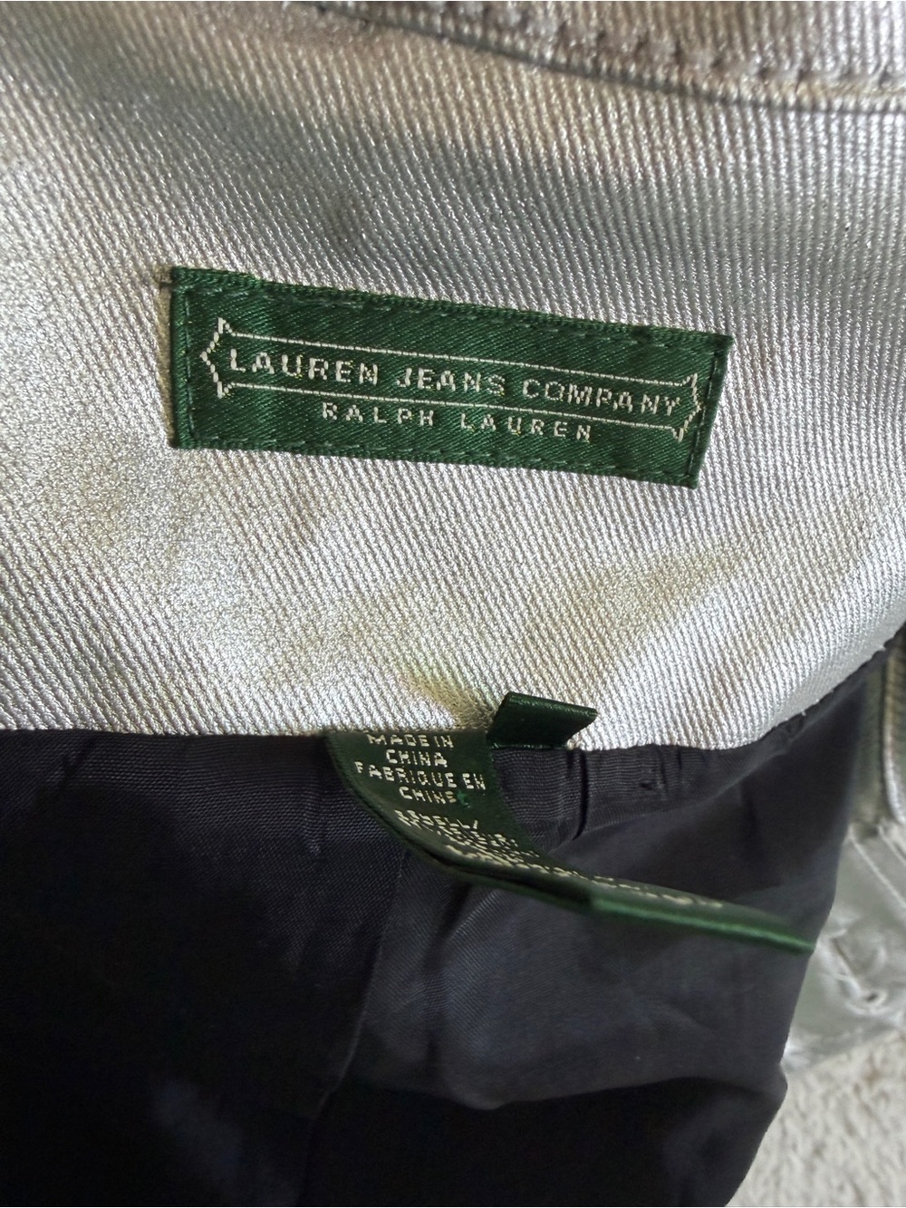 Ralph Lauren Vintage Silver Women's Metallic Double-Breasted Jacket M - Picture 10 of 10